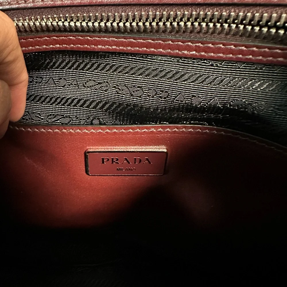 Prada Burgundy Leather Backpack - Picture 12 of 16